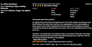 Illustration for article titled GoT Iron Throne Reviewed by Those Who Know it Best